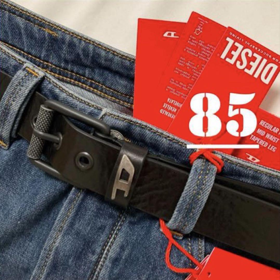 新品　ディーゼル　ベルト85　Dロゴ　本革レザー　定番人気X09396　3224