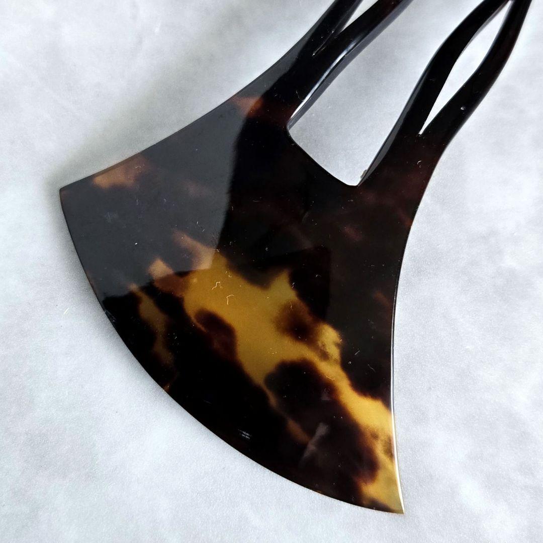 鼈甲 かんざし 本鼈甲 べっ甲 簪 櫛 バチ型 定番 ばらふ F2 着物 浴衣