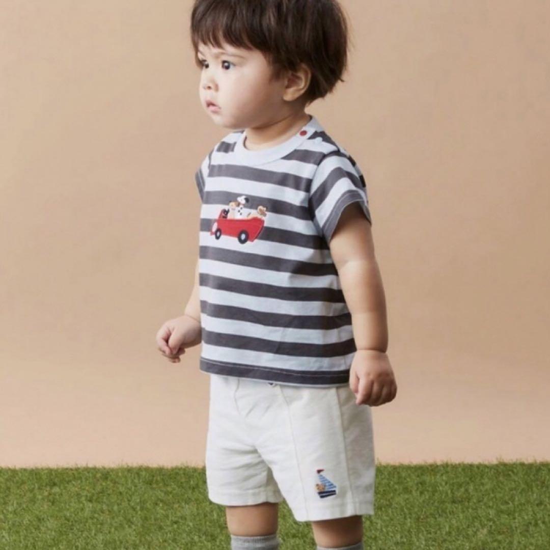 現行品 ファミリア サロペット90オーバーオール 新品 Tシャツ80