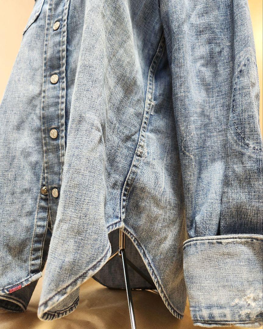 RALPH LAUREN ラルフローレン デニムシャツ ダンガリー ダメージ