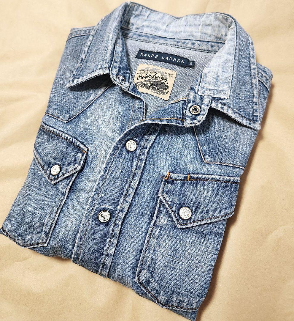 RALPH LAUREN ラルフローレン デニムシャツ ダンガリー ダメージ