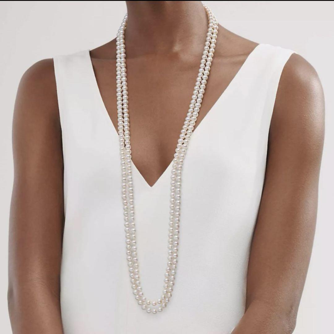 現行/極美品✨ Tiffany フレッシュウォーター ロングパール ネックレス