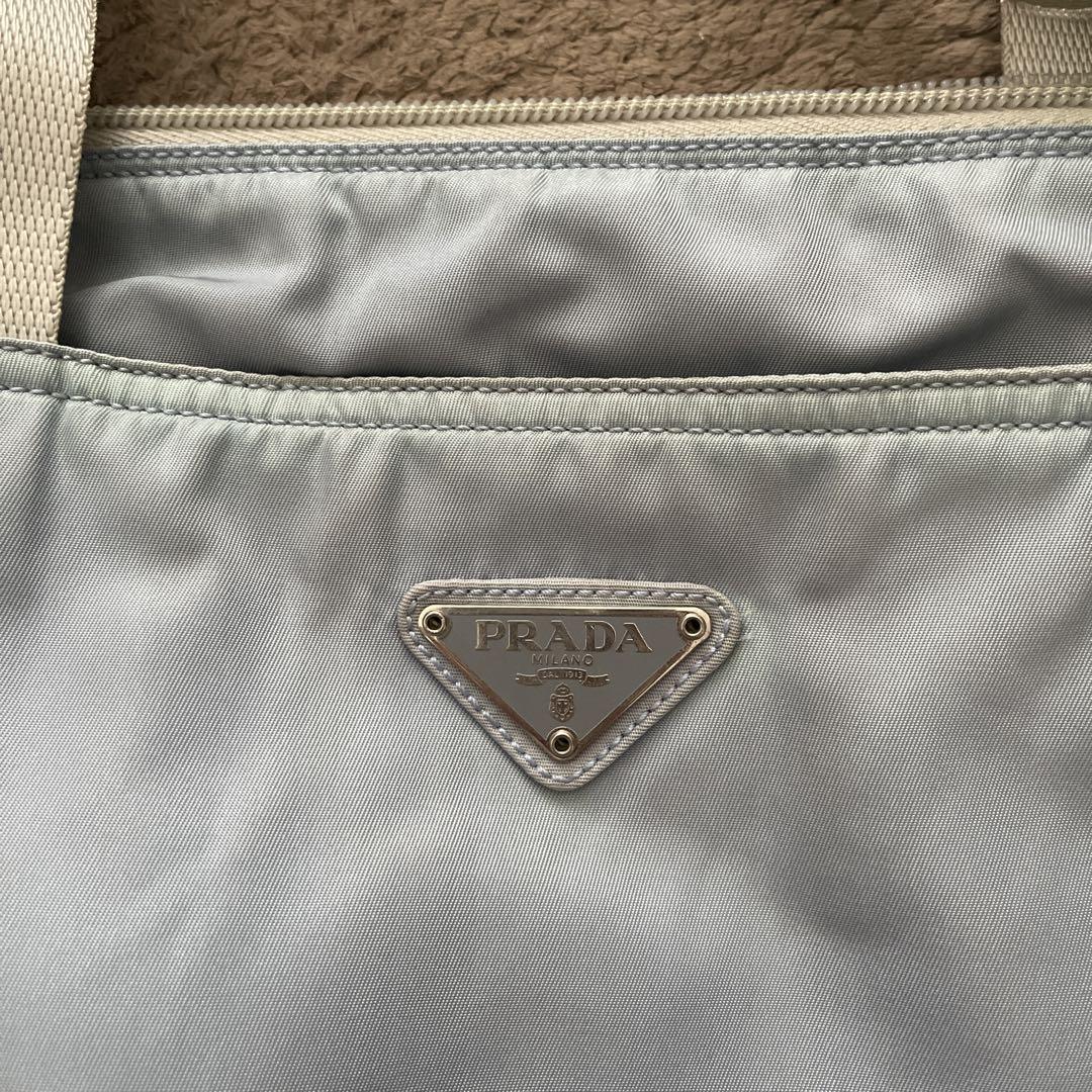 PRADA ライトブルー トートバッグ