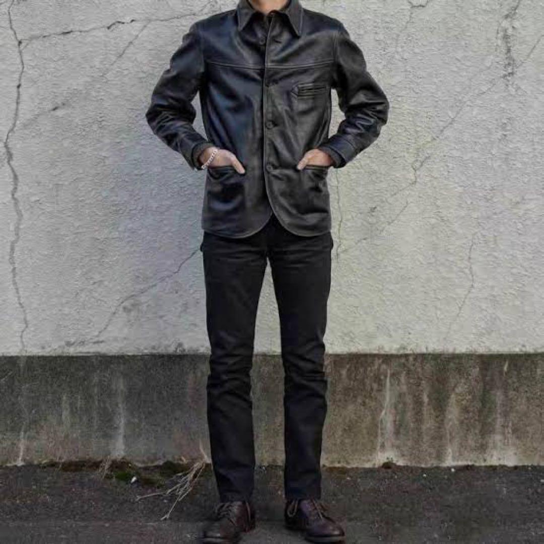 ポ*)様 レザーカーコート RRL キムタク グランメゾン東京