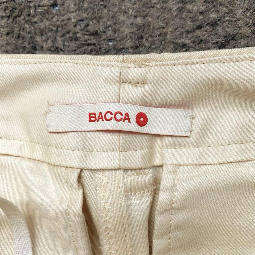 【極美品】BACCA 定価2.6万　ウールレーヨンツイルトラウザーズ　アイボリー