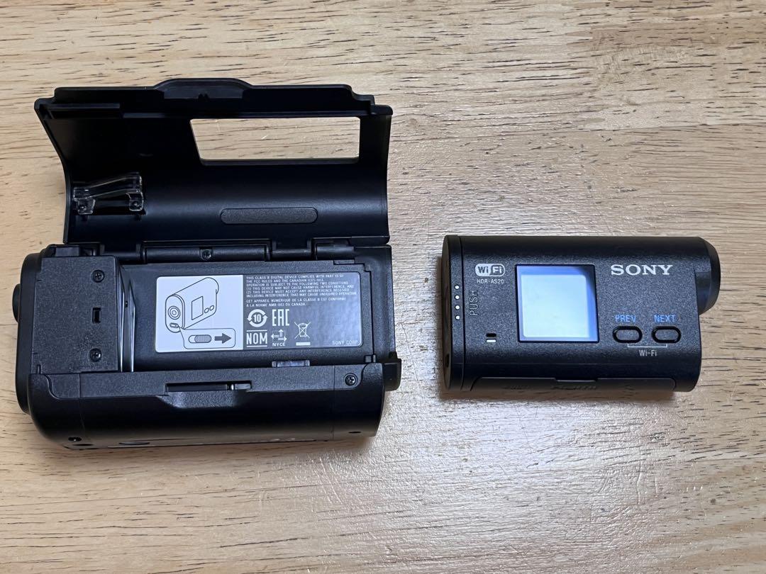 SONY HDR-AS20アクションカム、グリップスタイルLCDユニット付