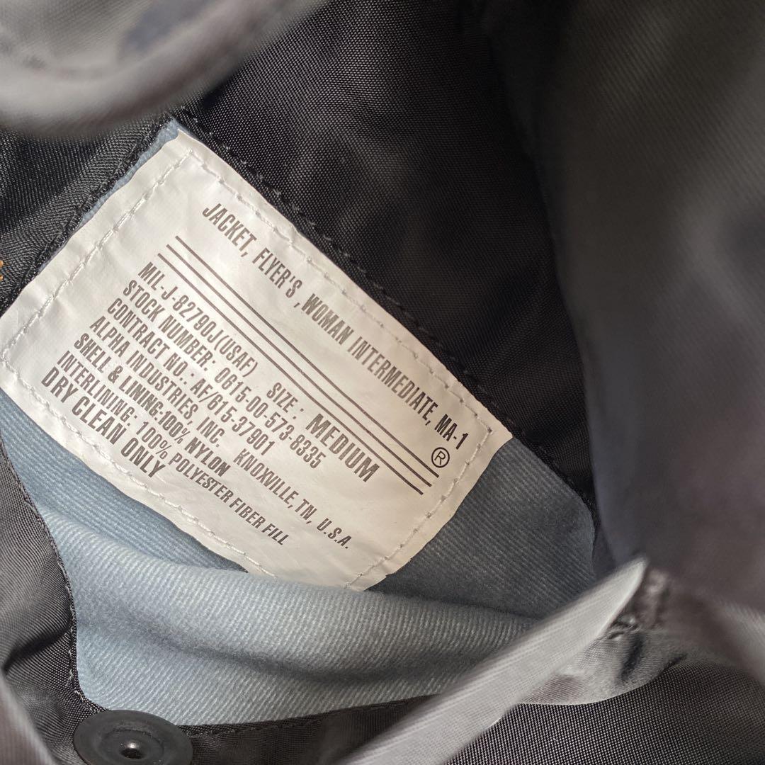 美品　ALPHA INDUSTRIES MA-1 黒　ジャケット　M