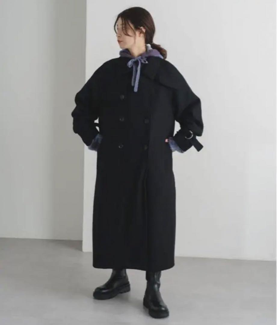 【未使用タグ付】Kastane ウール混ハイネックロングコート Web限定サイズ Kastane（カスタネ）の「【カタログ掲載アイテム/WEB限定サイズ