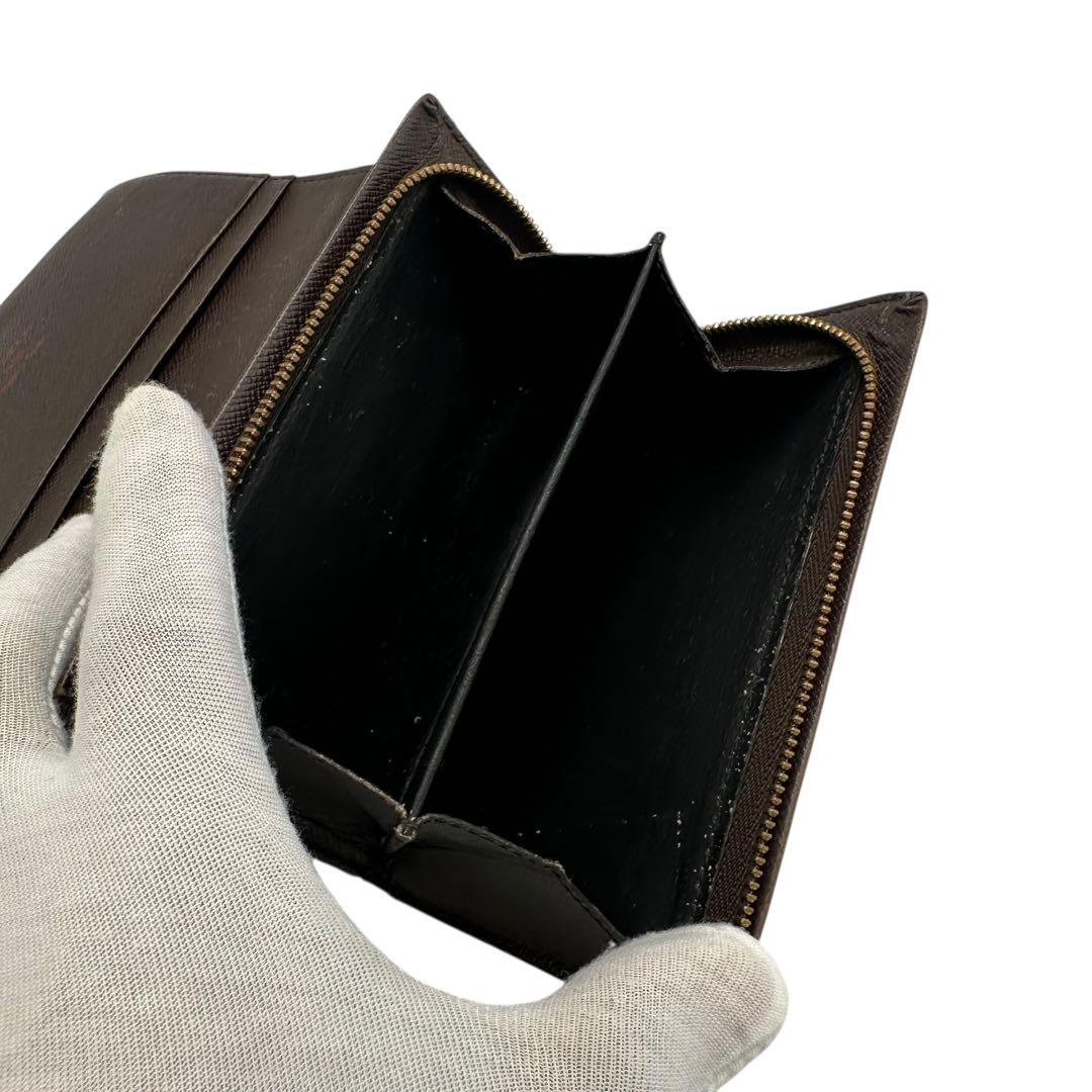 美品】ルイヴィトン ダミエエベヌ トレゾール 2つ折り財布