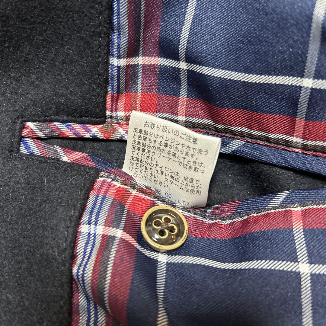 新品未使用【Mitsumine】ミツミネ　メルトンコート(M) ネイビー　ボタン
