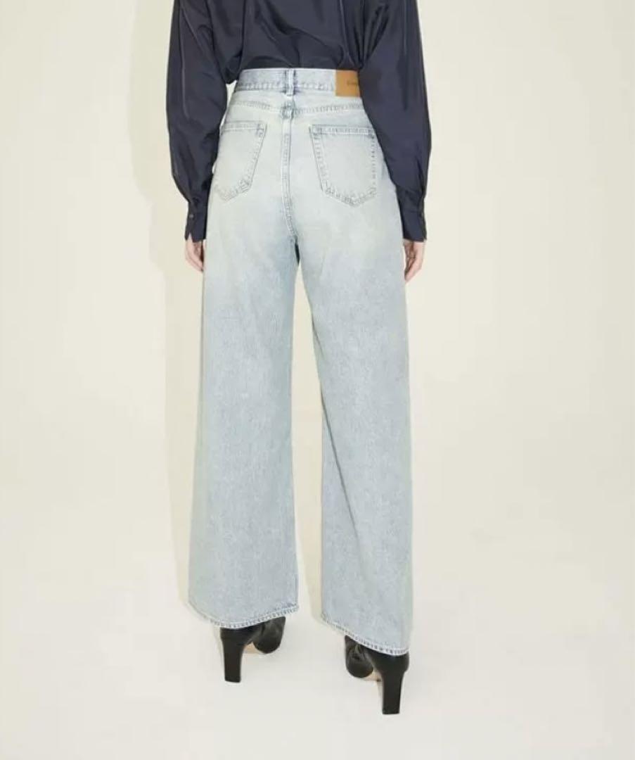 【CLANE×suzu】ライトブルーデニム CLANE - 広瀬すず×CLANE TUCK WIDE DENIM PANTS アイスブルーの