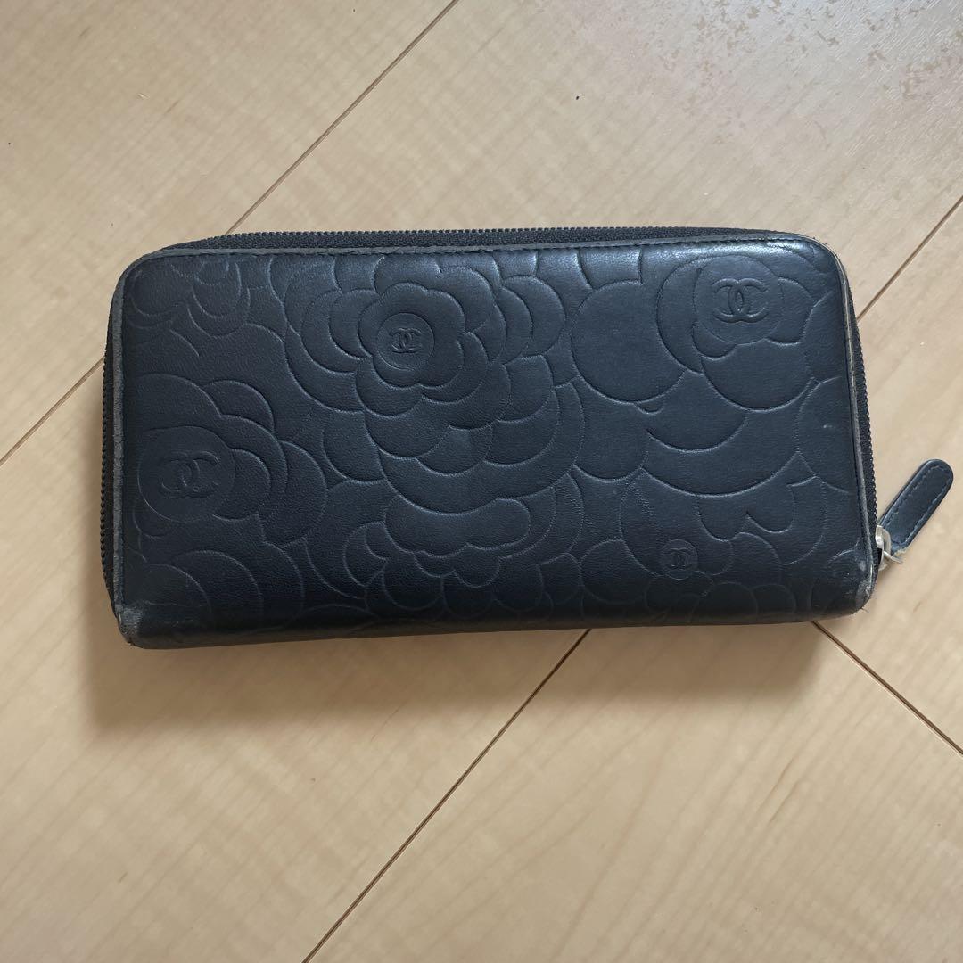 新 モデルレディース - CHANEL カメリア長財布 ラムスキン