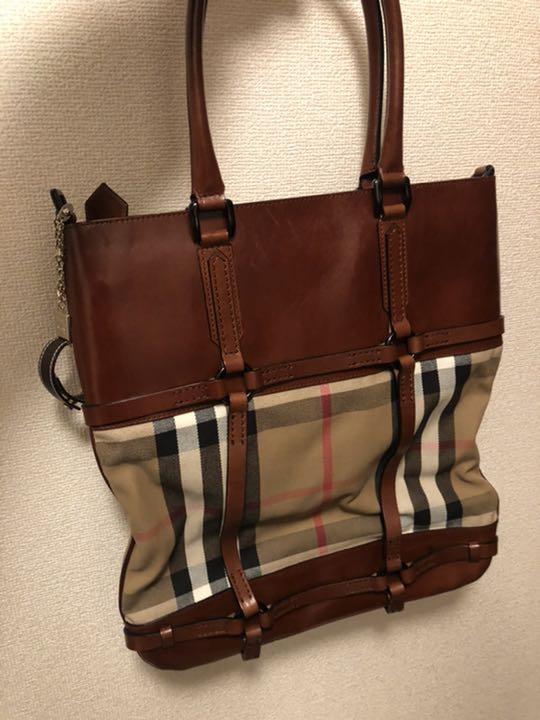 縦トート　トートバッグ　Burberry