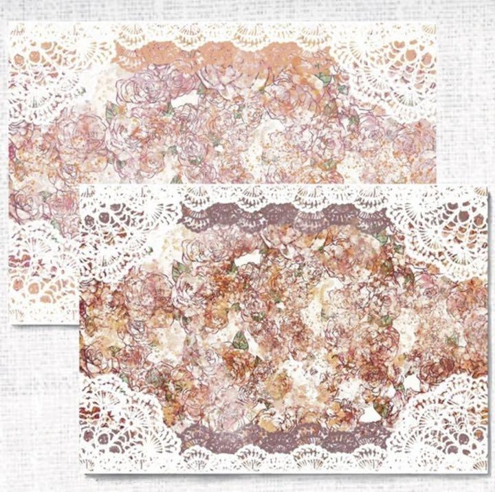 DP3】A4 両面 デザインペーパー 薔薇 お花 レース - メルカリ
