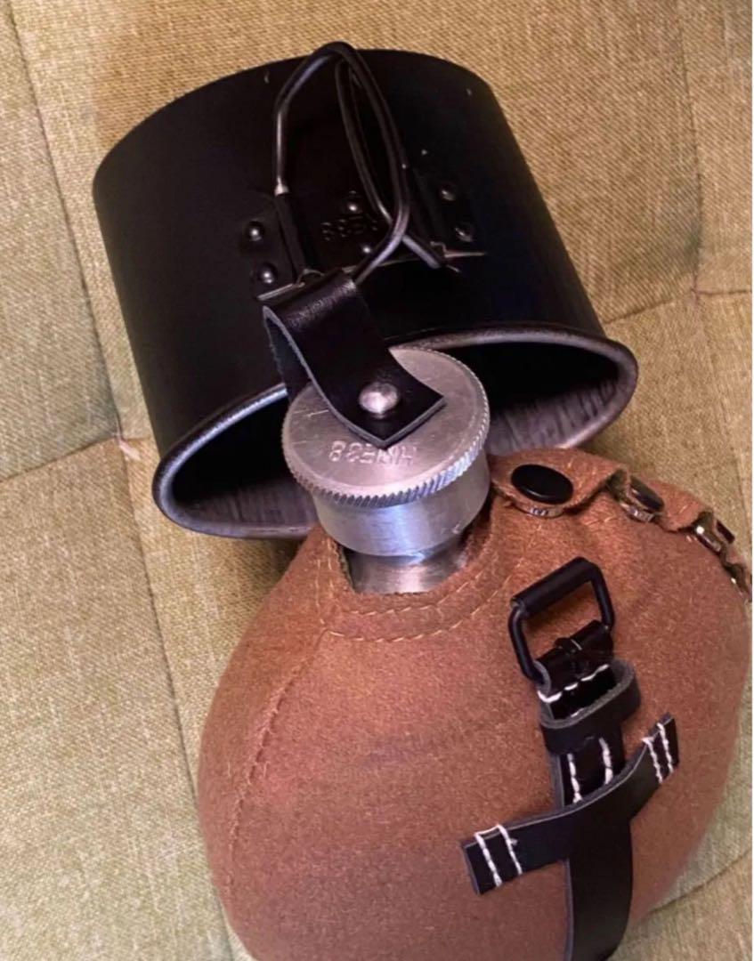 第二次世界大戦 ドイツ軍 M1931型水筒セット (サンドカラー）レプリカ　陸軍