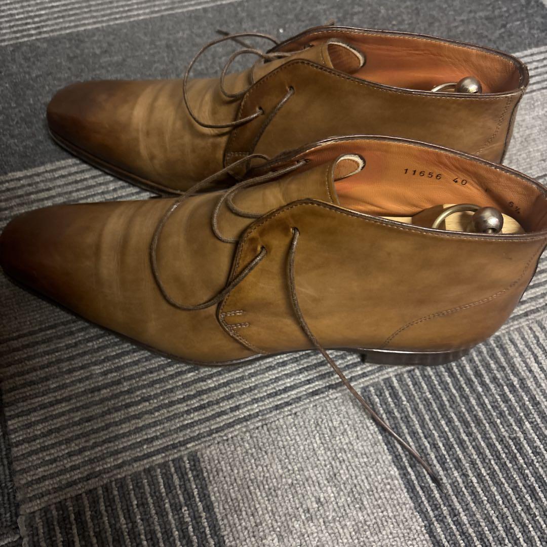 Santoni サントーニ チャッカーブーツ5 1/2 (24、5cm)茶色