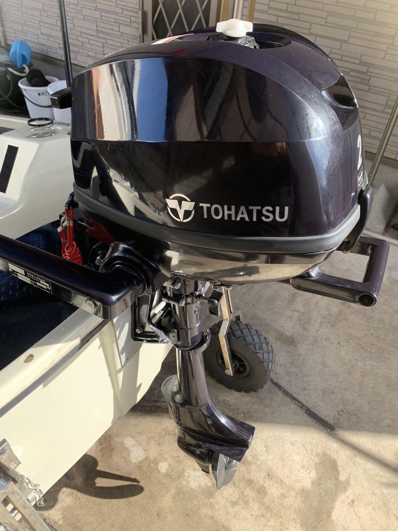 2分割アカシヨットE2K-272 トーハツ2馬力4ストローク船外機他付属品セット