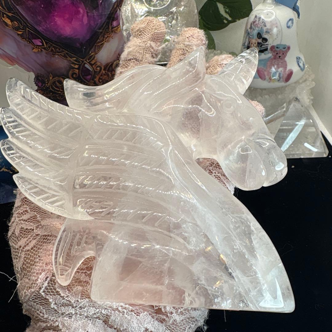 ローズクォーツユニコーンBigサイズNo.2242 NEXPOTALLINN_EU