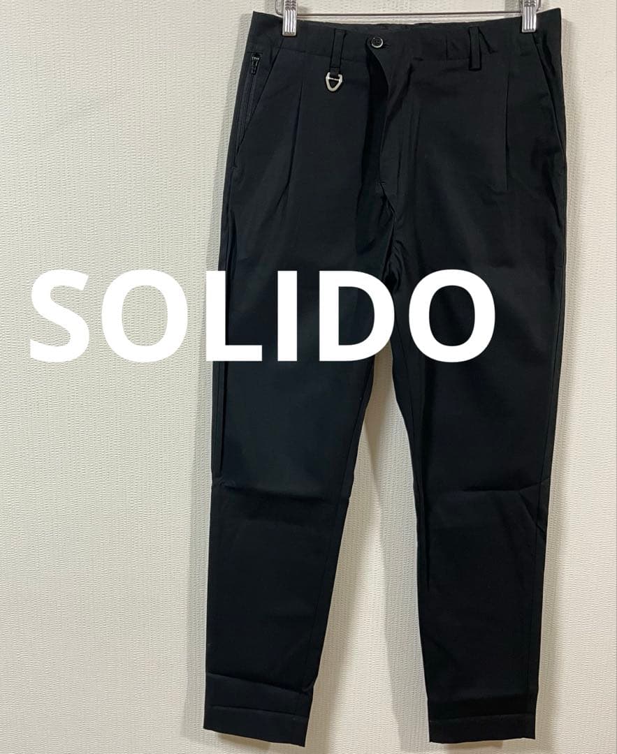 ソリード SOLIDO ストレッチテーパードパンツ サイズ03 ブラック 美品