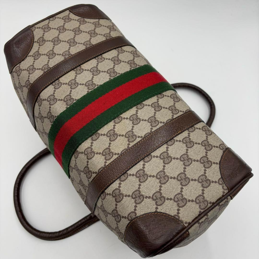 GUCCI オールドグッチ ミニボストバッグ シェリーライン GG柄 PVC