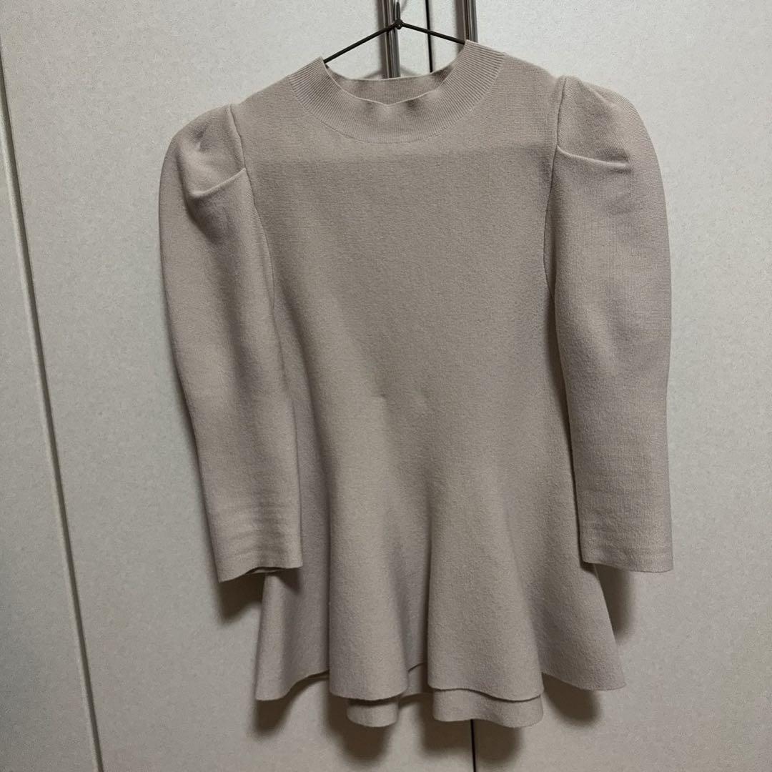 SNIDEL Sustainableペプラムニットプルオーバー