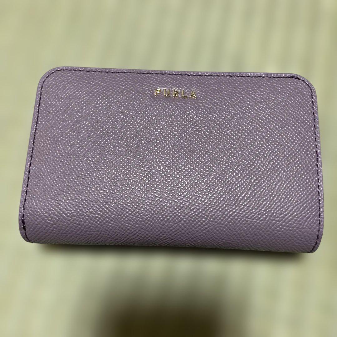 FURLA パープル 二つ折り財布