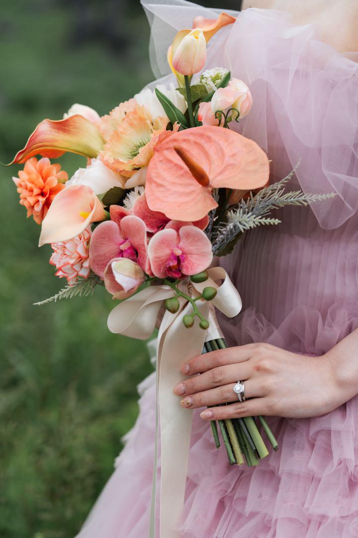 ✩お値下げ中✩ ウェディングブーケ　ブートニア付き　前撮り　結婚式