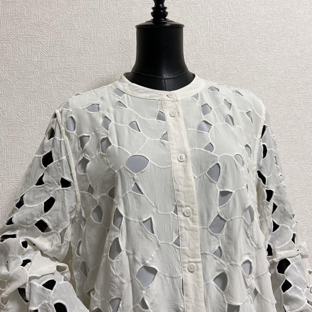 ˚✧₊ EQUIPMENT エキプモン シルク カットワークシャツジャケット