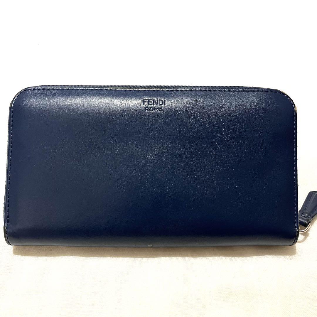 FENDI フェンディ バクズアイ モンスター ラウンドファスナー 長財布