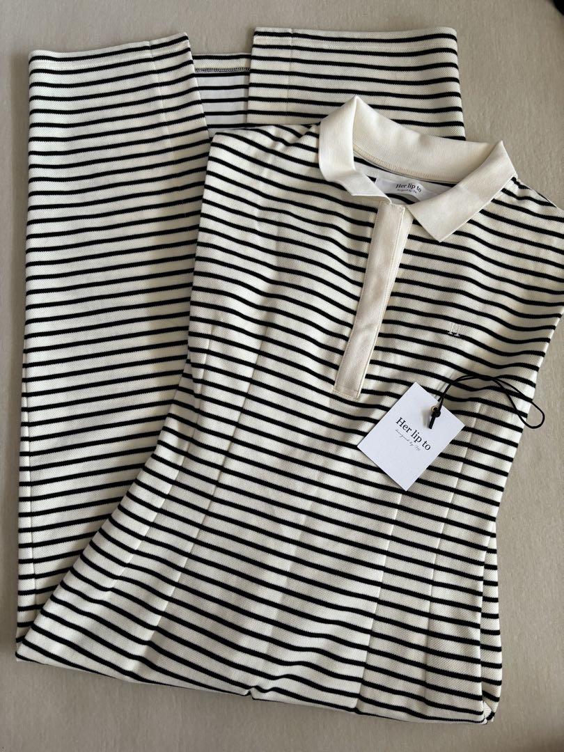 herliptoFrench Sleeve Polo Long Dress 専用