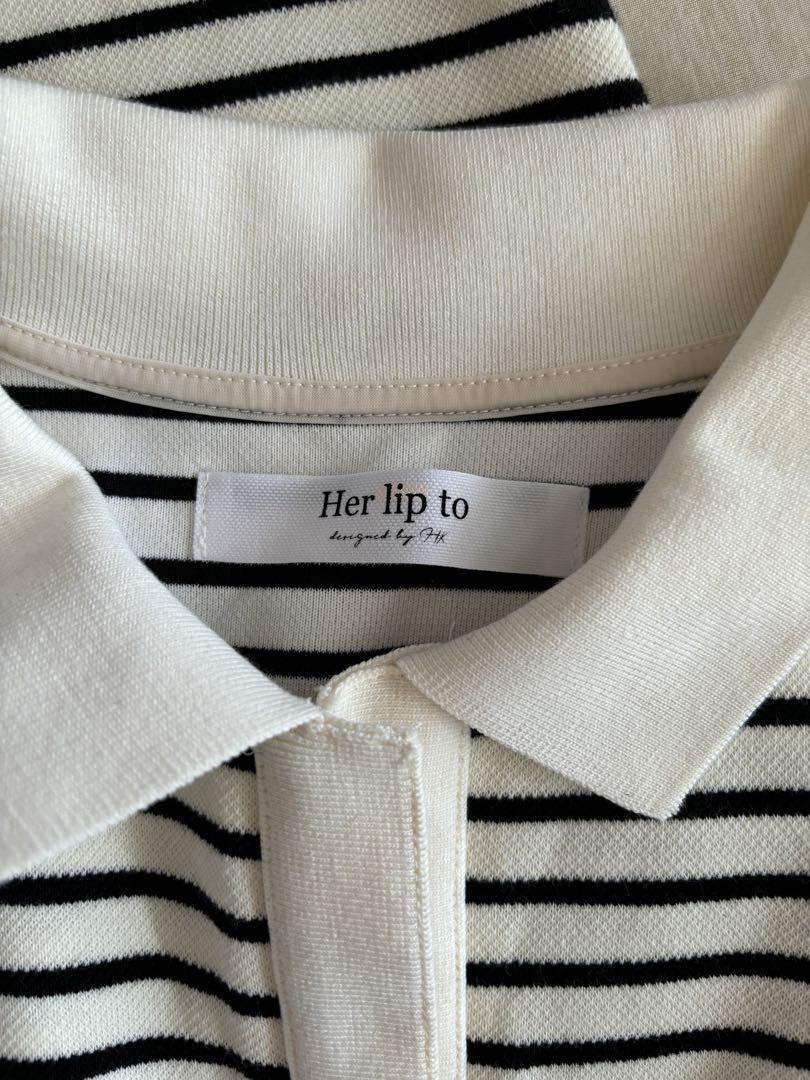 herliptoFrench Sleeve Polo Long Dress 専用