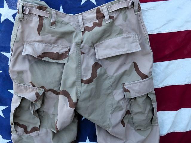 米軍実物 デザート3カラーＢＤＵパンツ S-R リップストップ　384