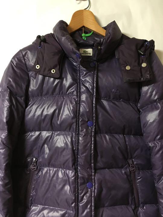 正規店国産 旧タグ‼︎ LACOSTE 肉厚ダウンジャケット ワンポイントロゴ Lサイズ kQp4z-m55358613233 大得価特価