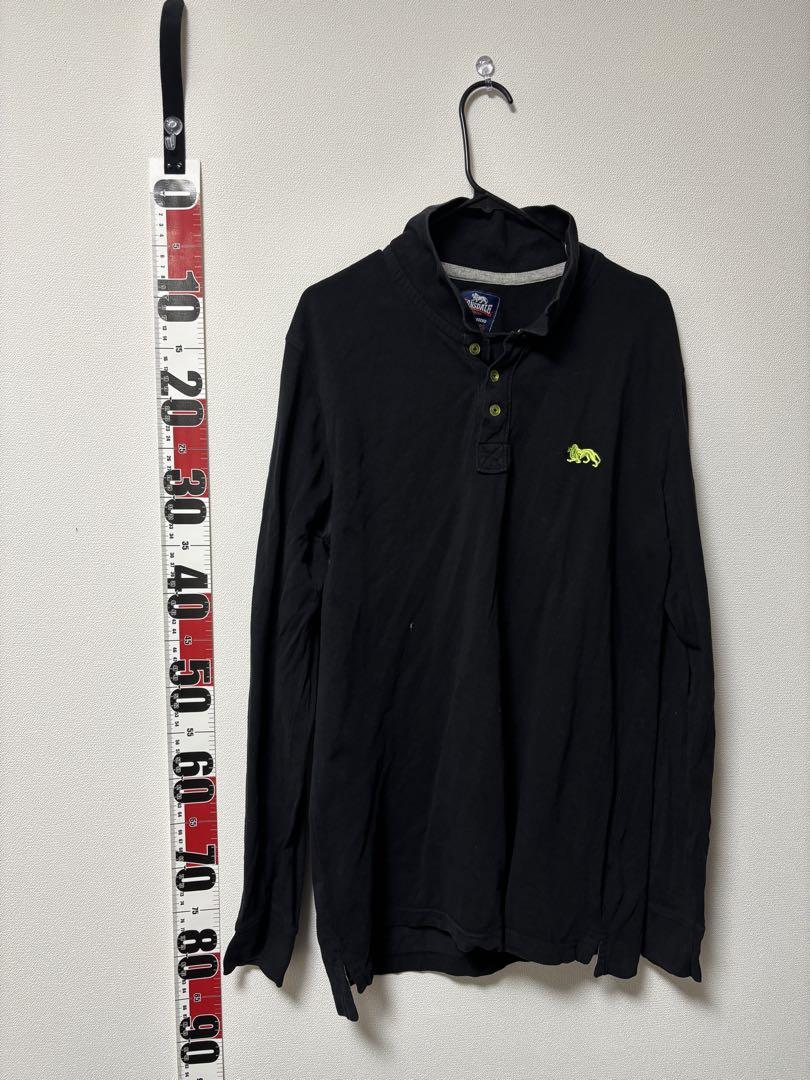 Lonsdale 黒 長袖ポロシャツ L