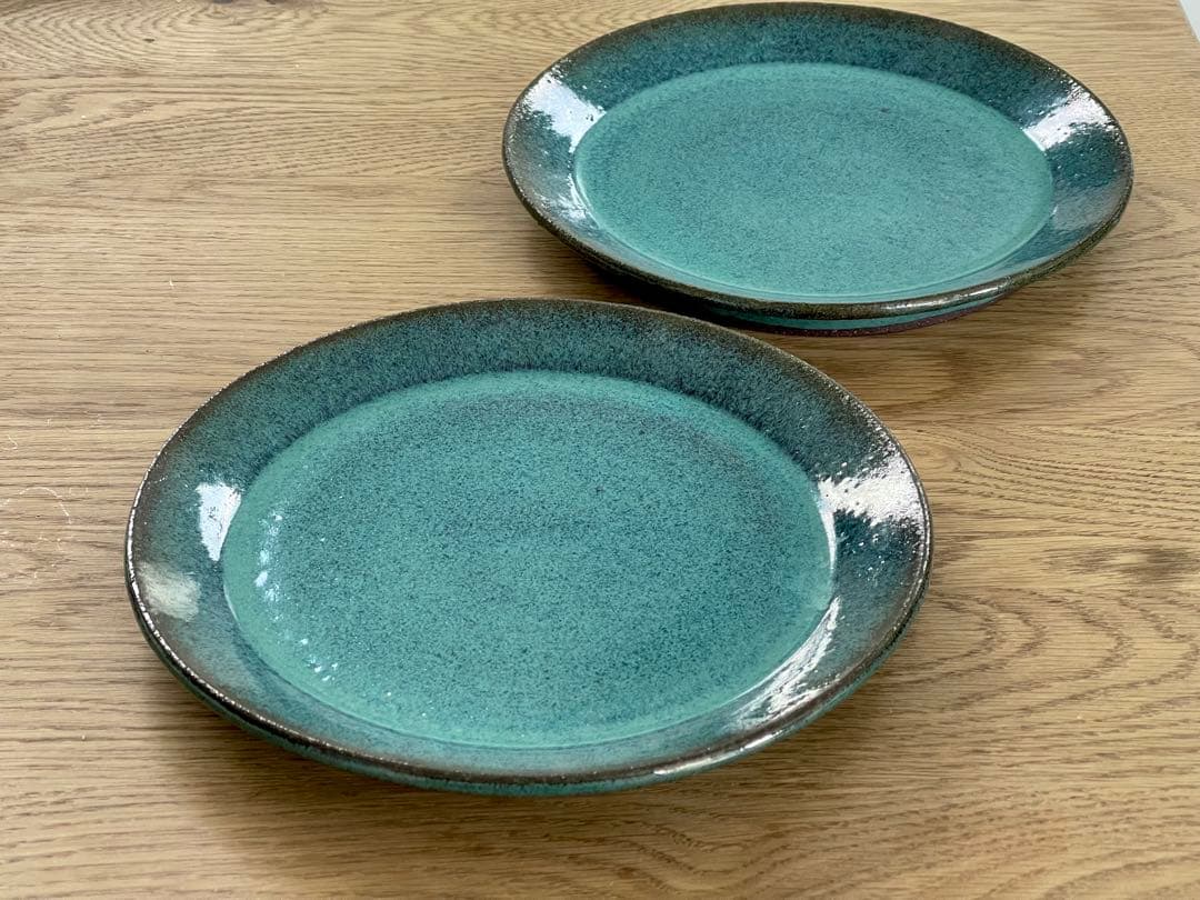 小澤基晴 7寸皿 翡翠 2枚セット目立った傷や汚れなし WWW_OPDRERGINERDOGAN_COM