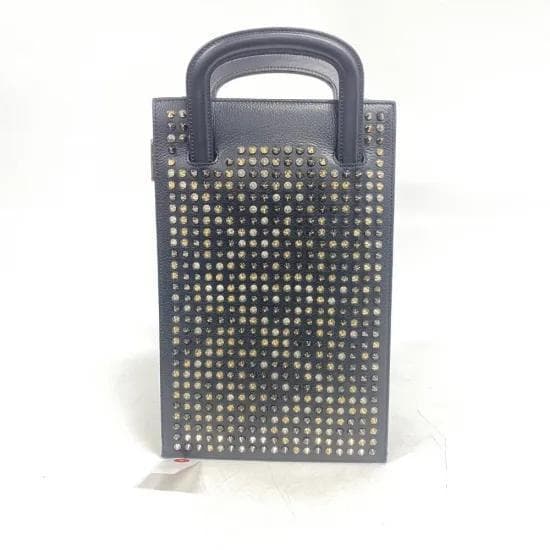 クリスチャンルブタン トリックトラック スタッズ クラッチバッグ ブラック 良品