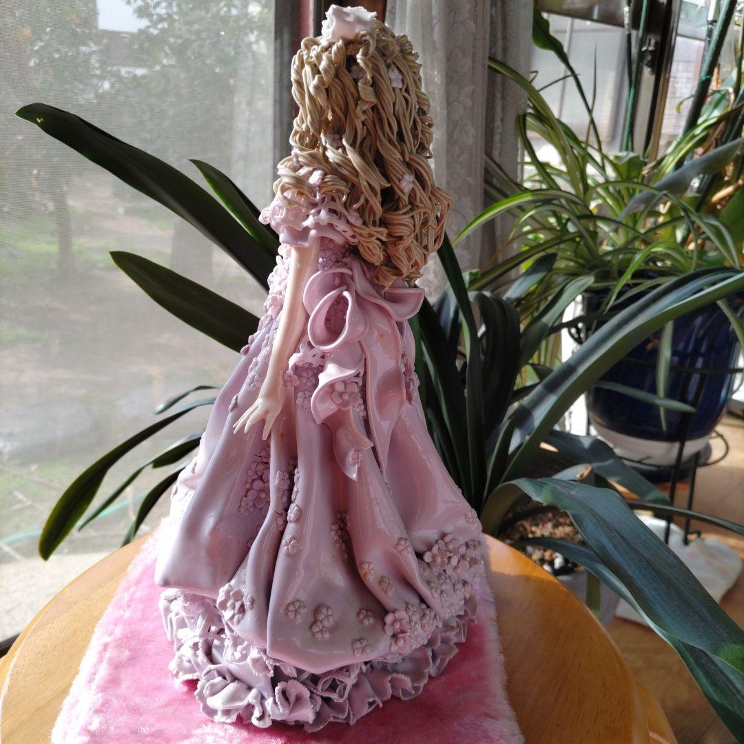 陶器人形 ロマンドール 薄紫 ハンドメイド 置物 Lサイズ 陶器人形 ロマンドール 薄紫 ハンドメイド 置物 Lサイズ