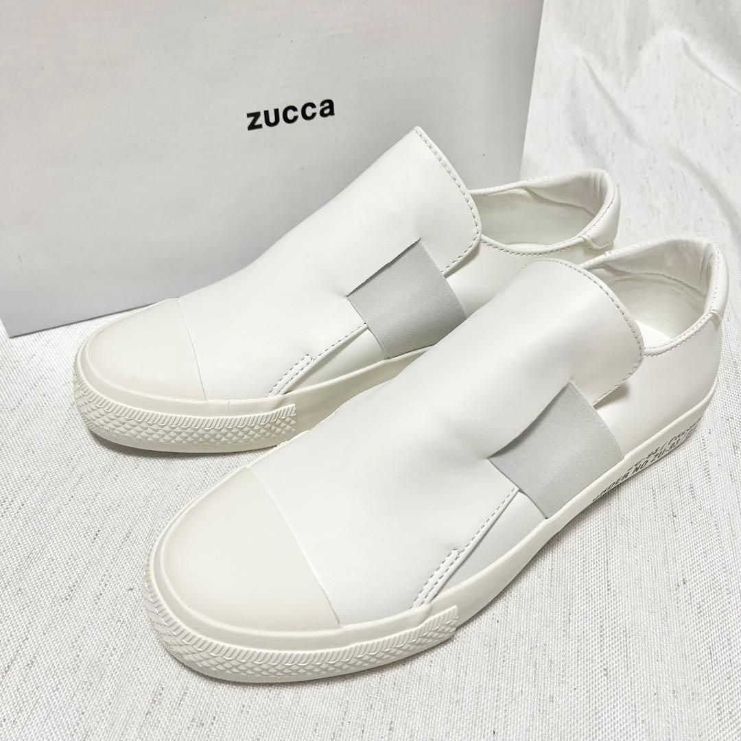 【未使用】ZUCCa ズッカ　ベルテッドスニーカー　スリッポン　ホワイト　M