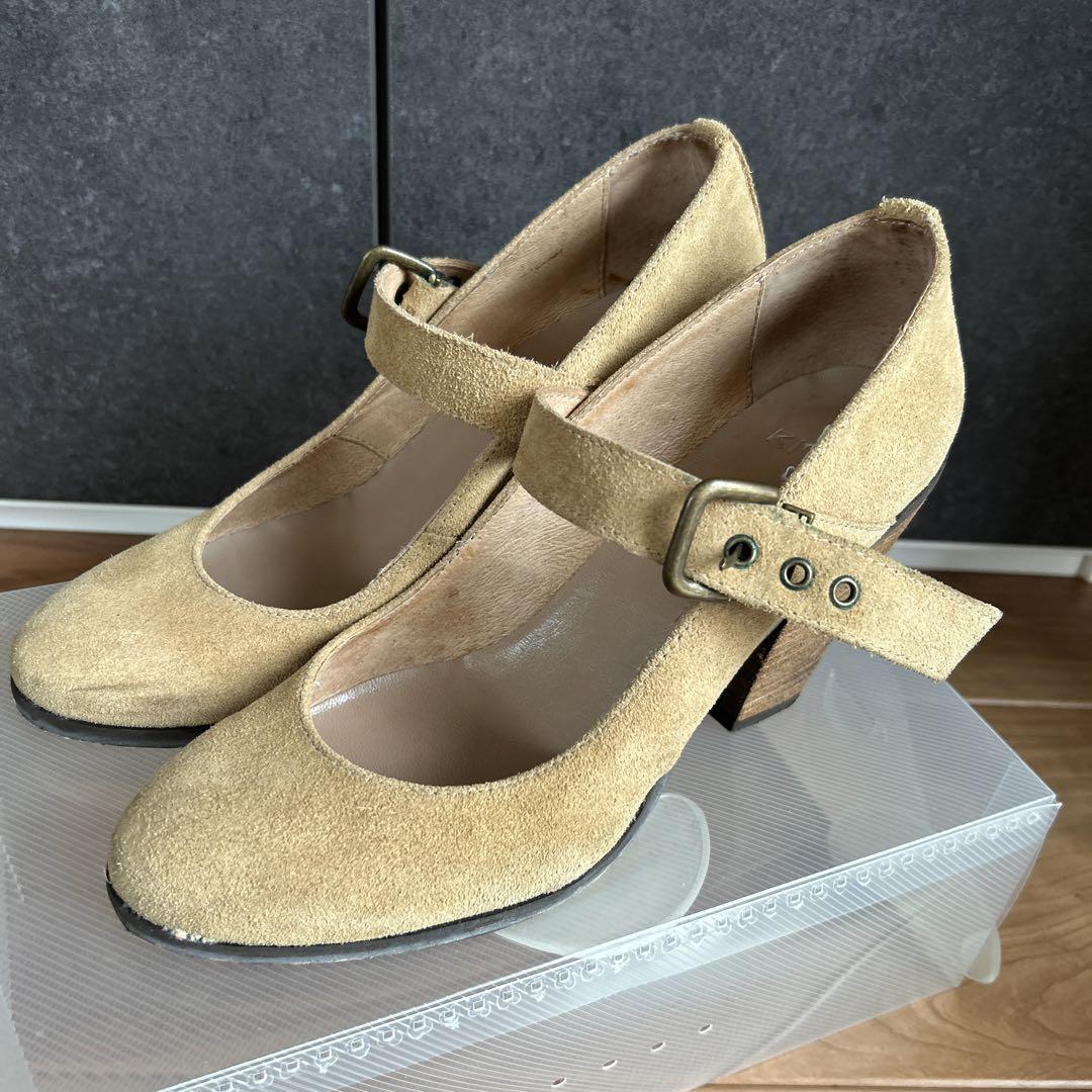 【​限​定​販​売​】 kmb スエード ベージュ ハイヒール フラメンコ