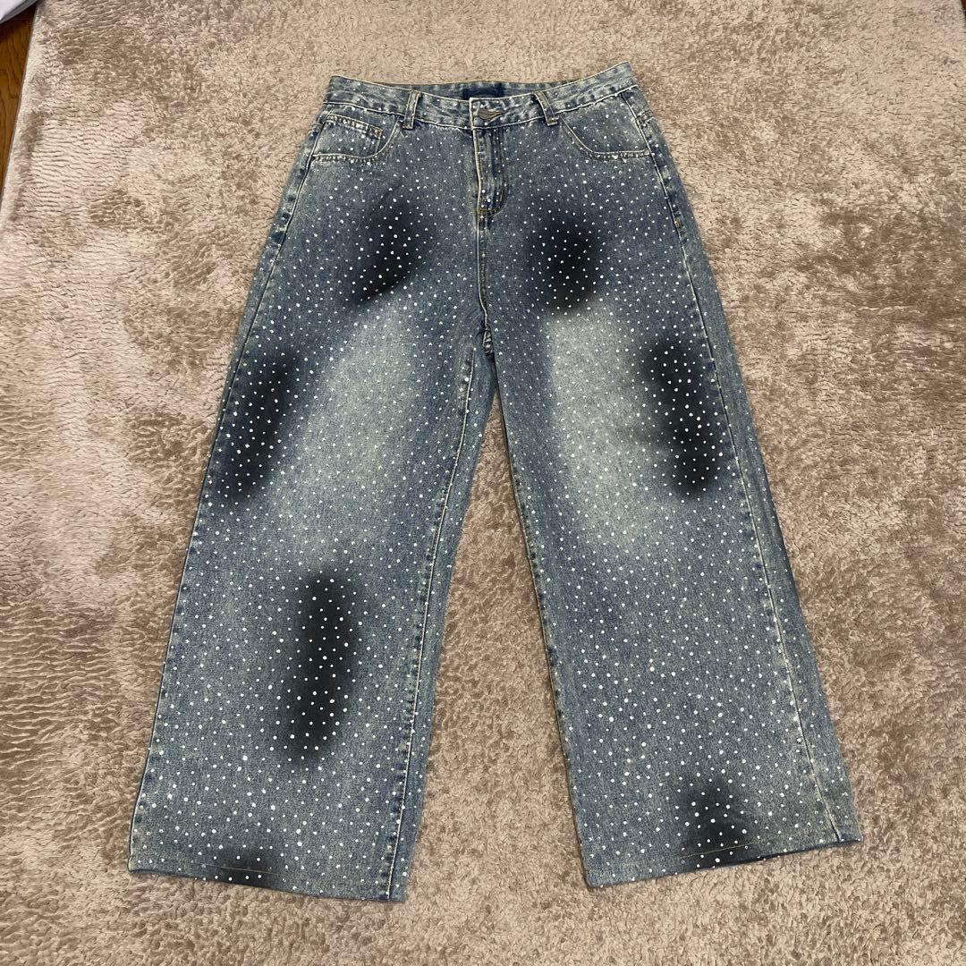 NEW BOSOZO ラインストーンデニムパンツ