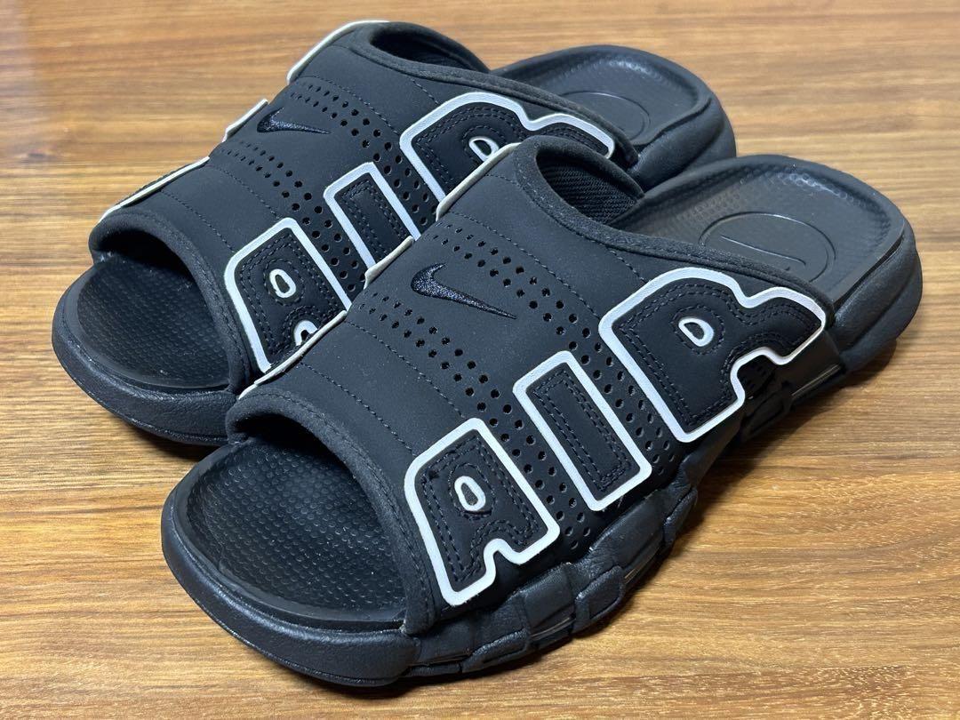 NIKE エアモアアップテンポサンダル ブラック本日出品終了 NIKEエアモアアップテンポ スライドサンダル ブラック - メルカリ