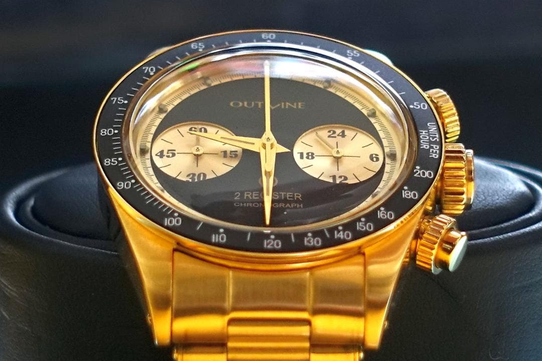 アウトライン 2レジスタークロノ TiCTAC 40周年記念 ゴールド