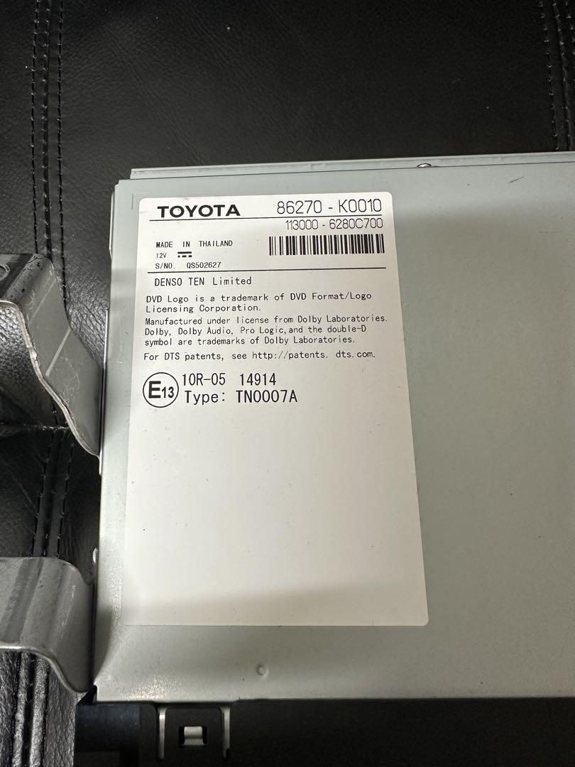 超熱 DVDプレーヤー 純正 トヨタ 86270-K0010 カー カローラシリーズ カーオーディオ