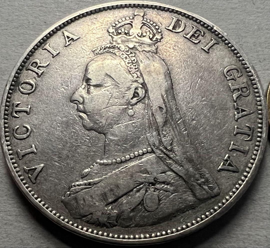 1889年英国 ジュベリーヘッドビクトリア女王 ダブルフローリン