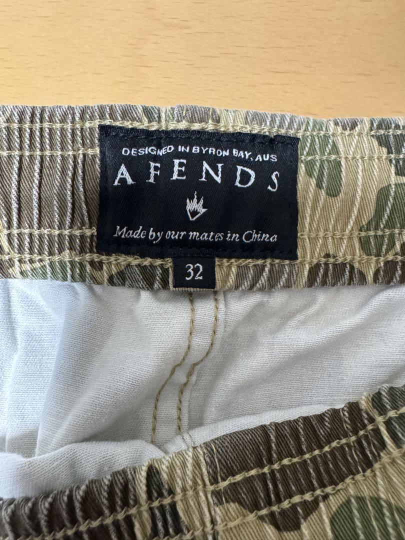 【新品】AFENDS カモフラージュ ハーフパンツ 32