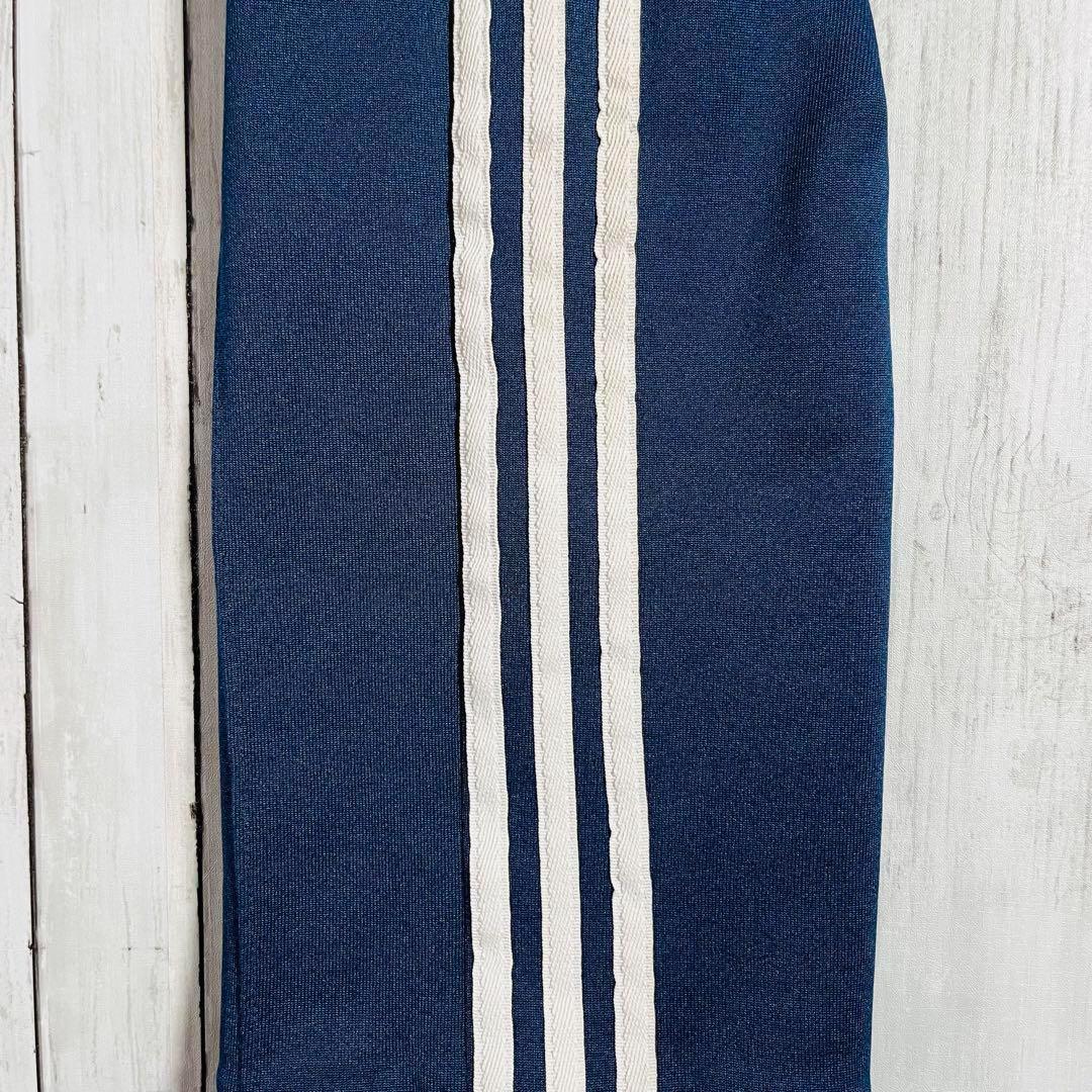 アディダス トレフォイ 刺繍ロゴ トラックパンツ ジャージ ネイビー M 1