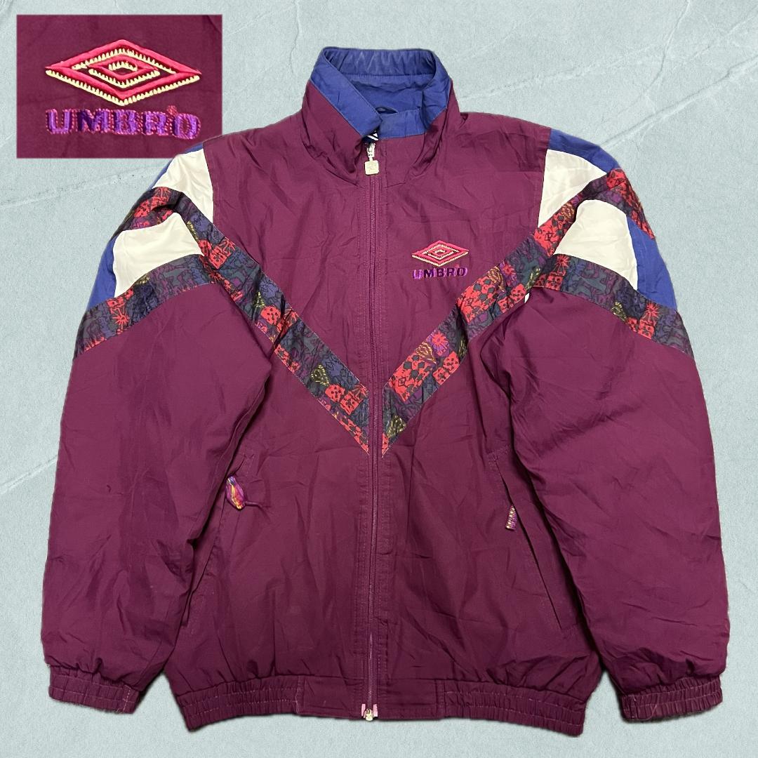 【R080】90年代ユーロ古着 UMBROアンブロ ナイロントラックジャケット