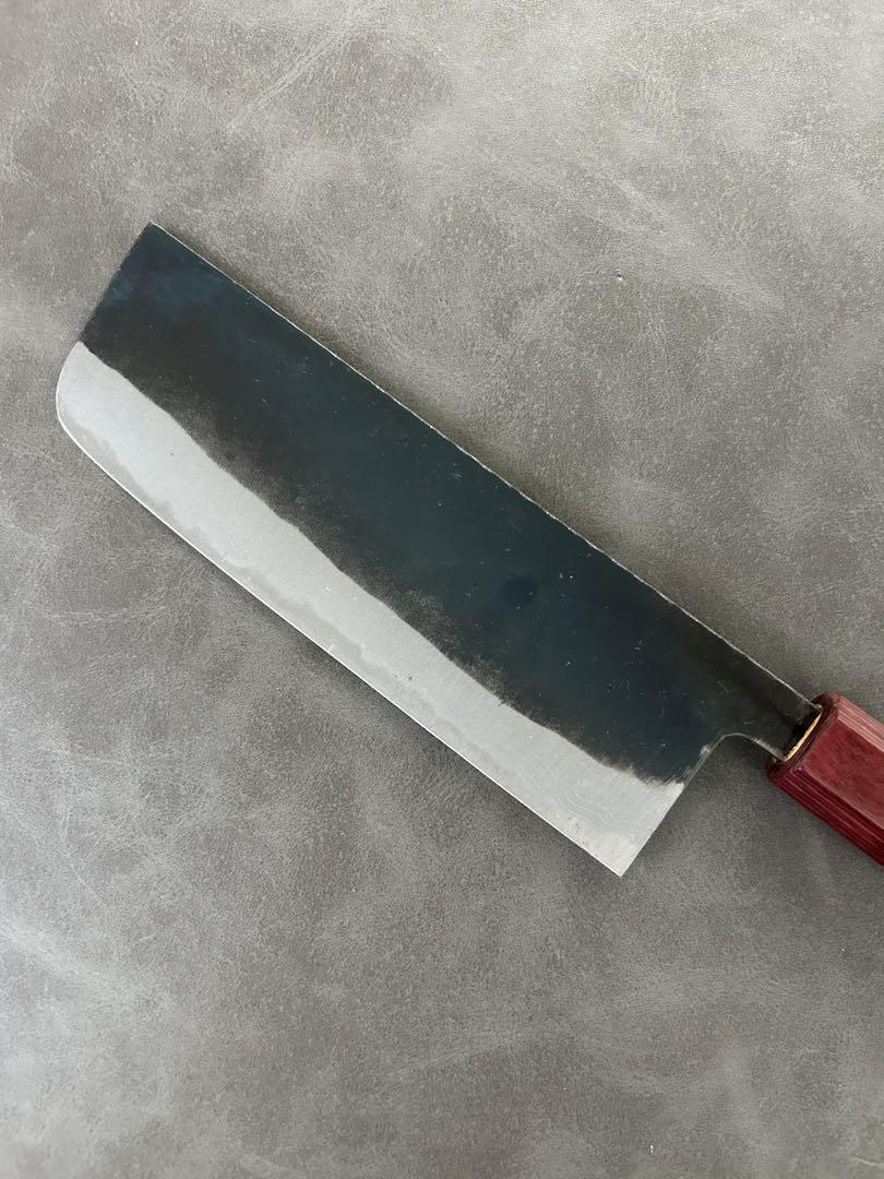 仙助 包丁 菜切包丁 165mm 安来鋼青紙2号 黒打ち 寿檀八角柄 ①