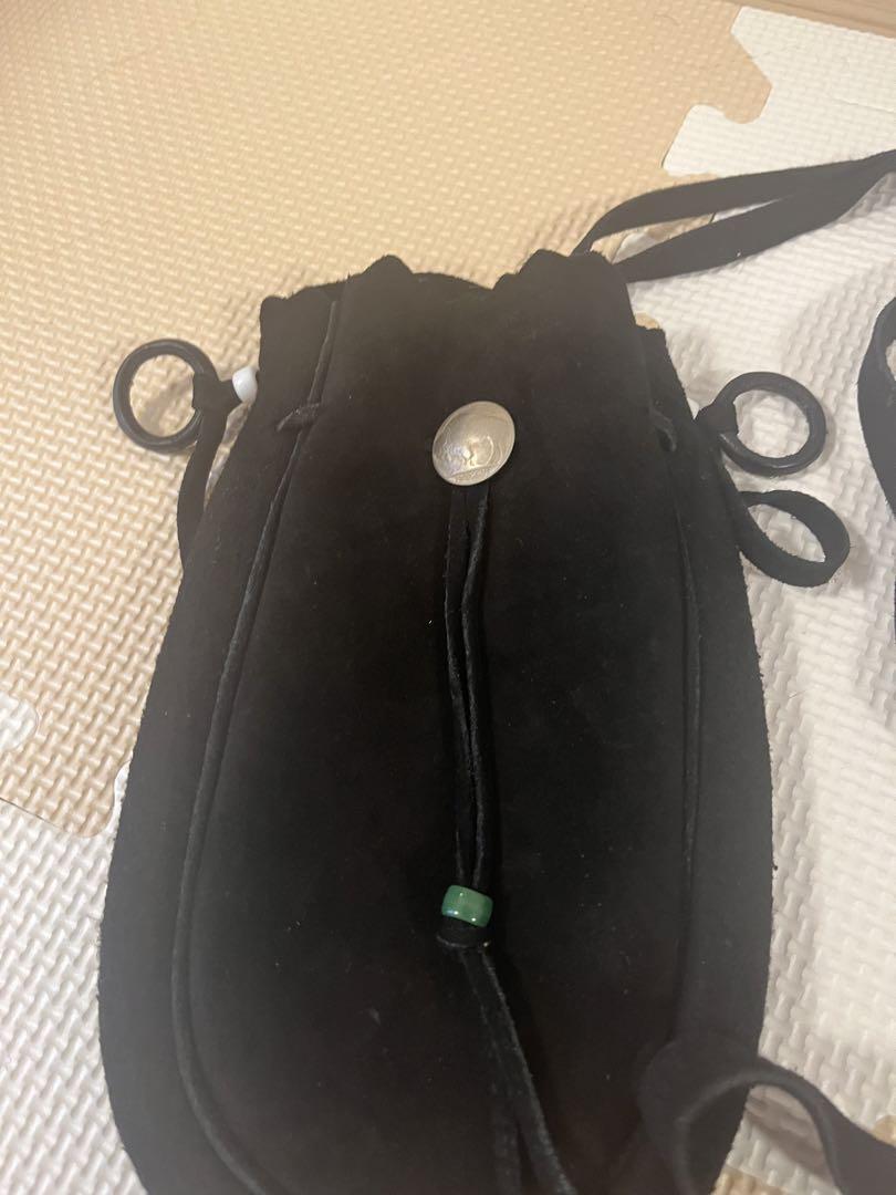 ゴローズ マチ付き巾着 S ショルダーバッグ メンズ S 美品　黒　ブラック
