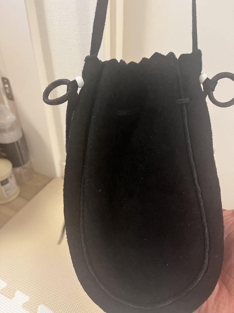 ゴローズ マチ付き巾着 S ショルダーバッグ メンズ S 美品　黒　ブラック